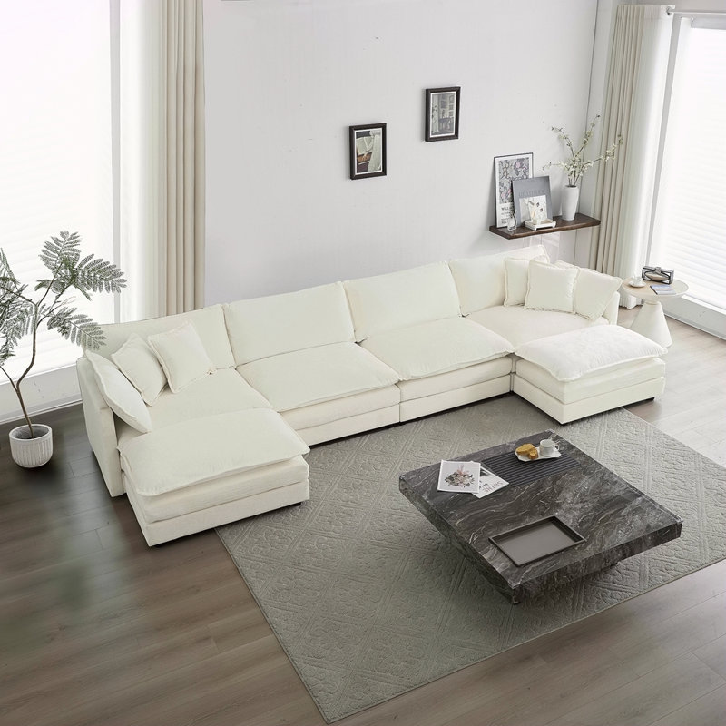 Canapé Comfort U, Blanc
