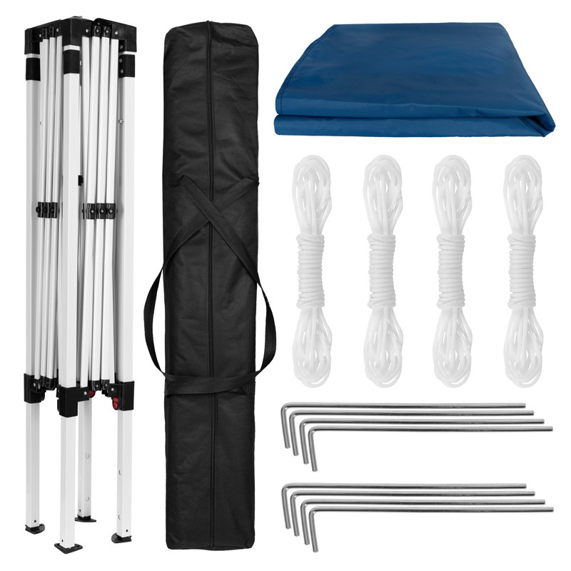 Blue 8'x8' Weather Resistant Pop Up Canopy Tent with Carry Bag