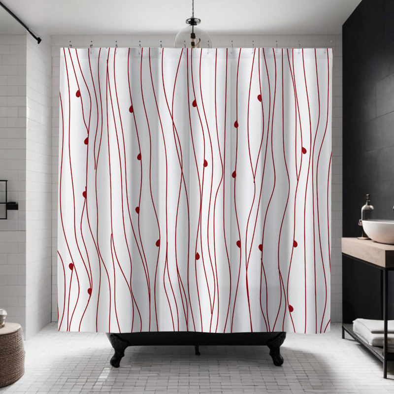 Coco Shower Curtain, Red