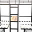 Ensemble lit mezzanine avec table transformable en lit superposé-108648560