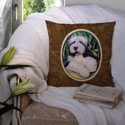 Coussin décoratif intérieur/extérieur brun barbu collie