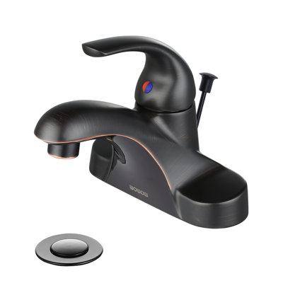 Centerset Single-handle Bathroom Faucet with Drain Assembly