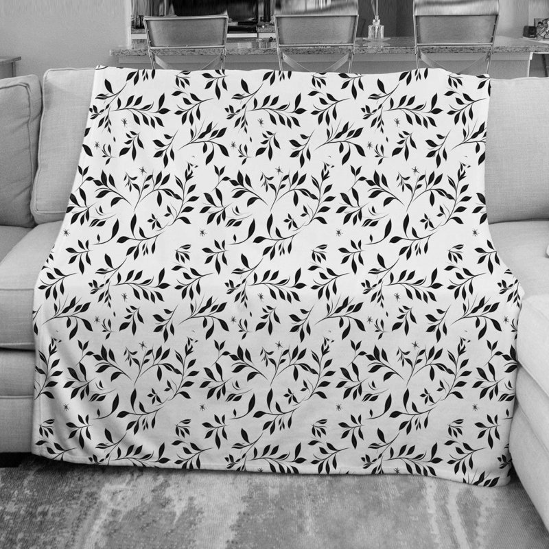 Couverture polaire Elegant Leaf, Jeté