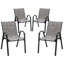 Ensemble de 4 chaises de salle à manger empilables