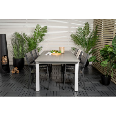 Jayesh 6 - Person Patio Dining Set with Extendable Rectangular Table