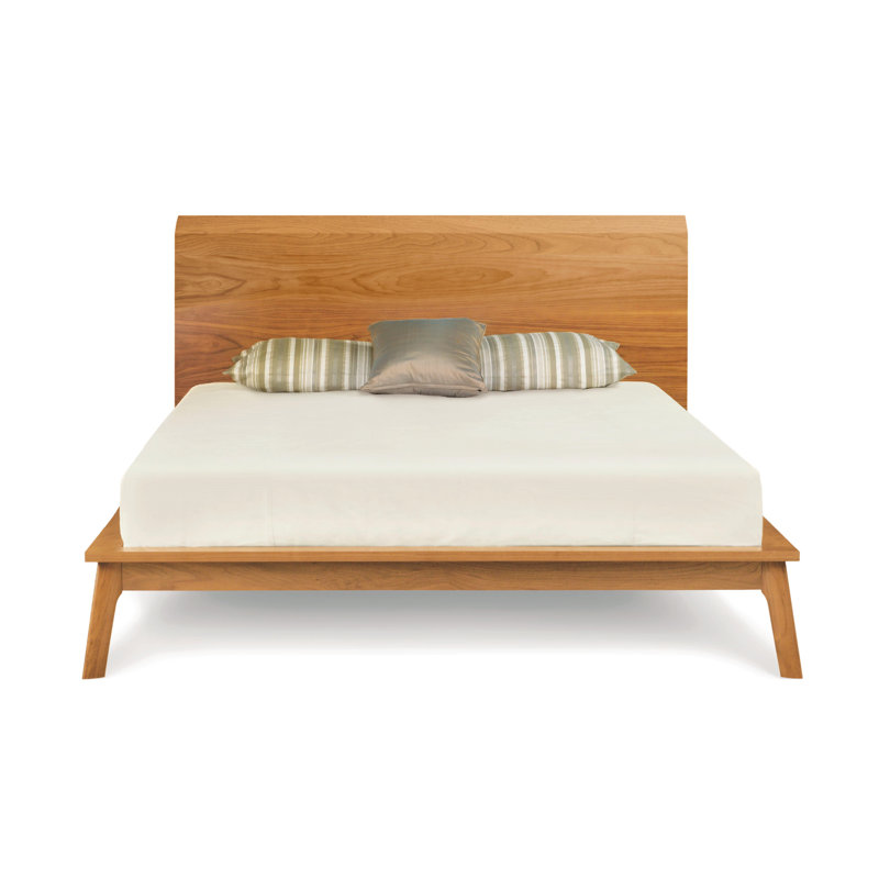 Catalina Solid Wood Platform Bed, Natural Cherry, King