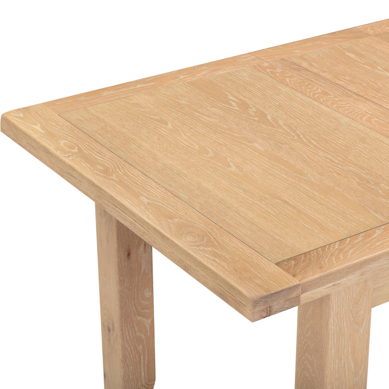 Windsor Extendable Oak Top Dining Table, Brown