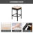 5-Piece Foldable Bar Height Outdoor Dining Set With Cushioned Stools