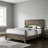 Grey Finish Fabric 1Pc Queen Size Panel Bed Beautiful Wooden Bedroom Furniture Contemporary Style-911611928-911612129