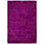 Overdyed Hand-Knotted Wool Modern-Contemporary Purple Area Rug 4' 1" x 6' 1"