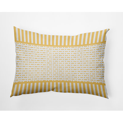 Stripe A Balance Striped Outdoor Reversible Throw Pillow