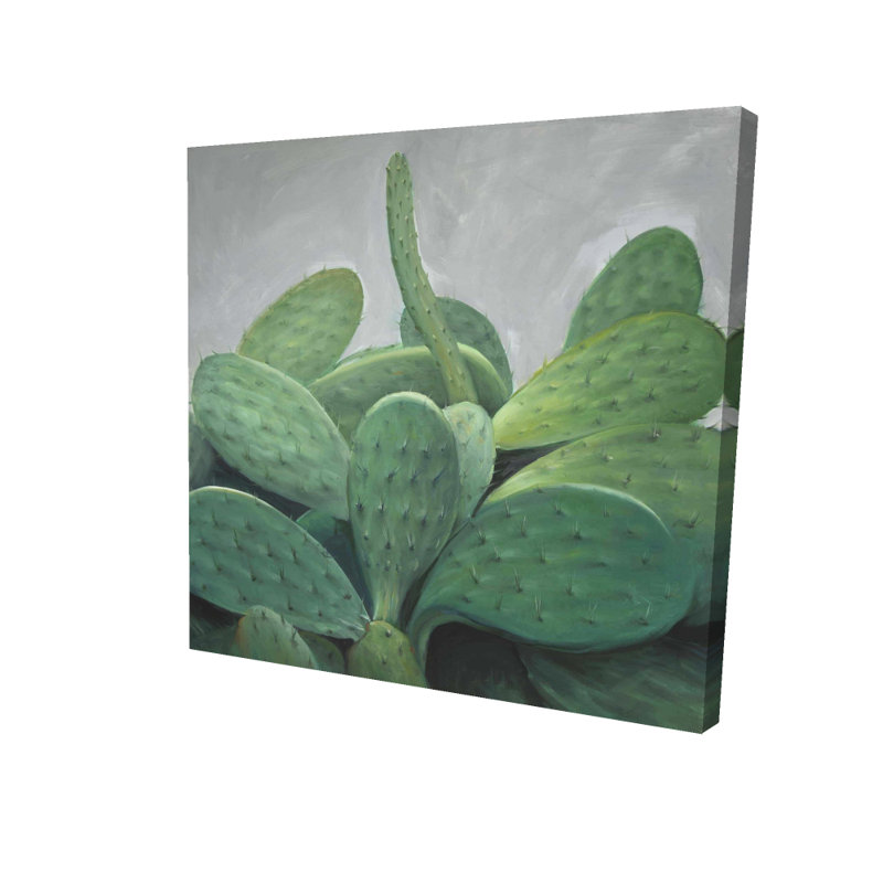 Toile botanique grise - ensemble de cactus pour la décoration intérieure