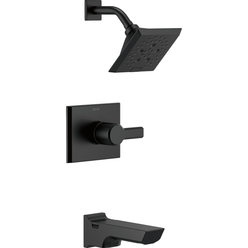 Robinet de baignoire et douche Piv total 14 Series, Noir mat