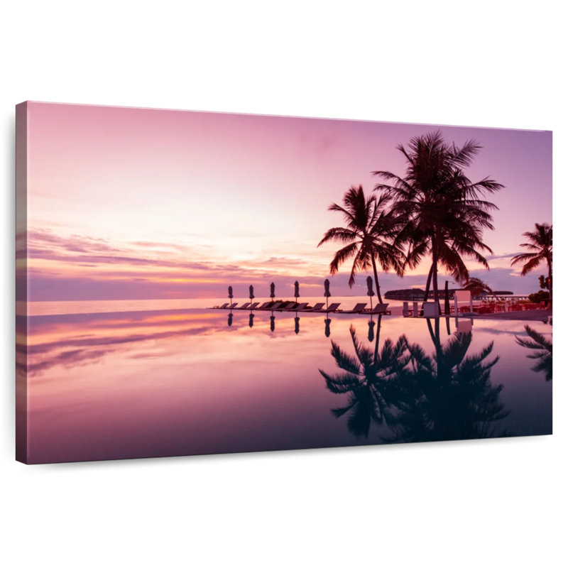 Gillard Resort Infinity Pool Sunset, 16" H x 24" W