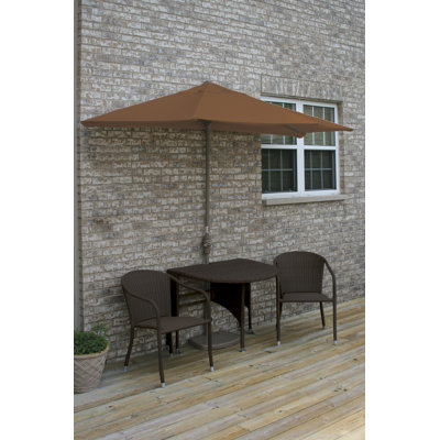 Geof Terrace Mates Asian Hardwood 3 Piece Bistro Set