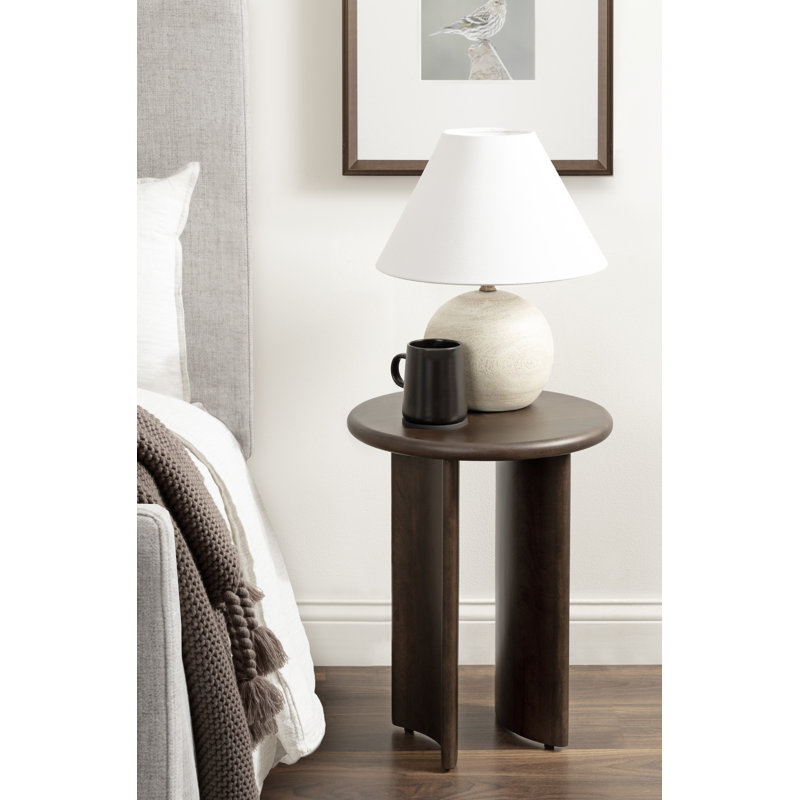 Living Room Round Side Table,  Brown