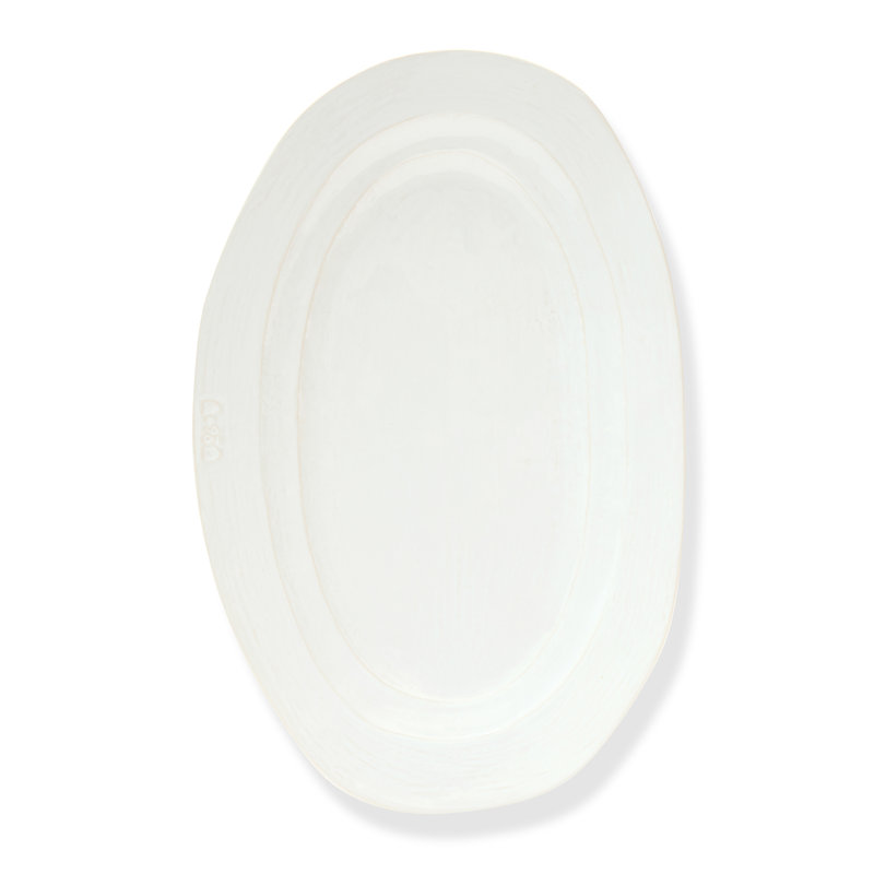 Olague Oval Platter, White