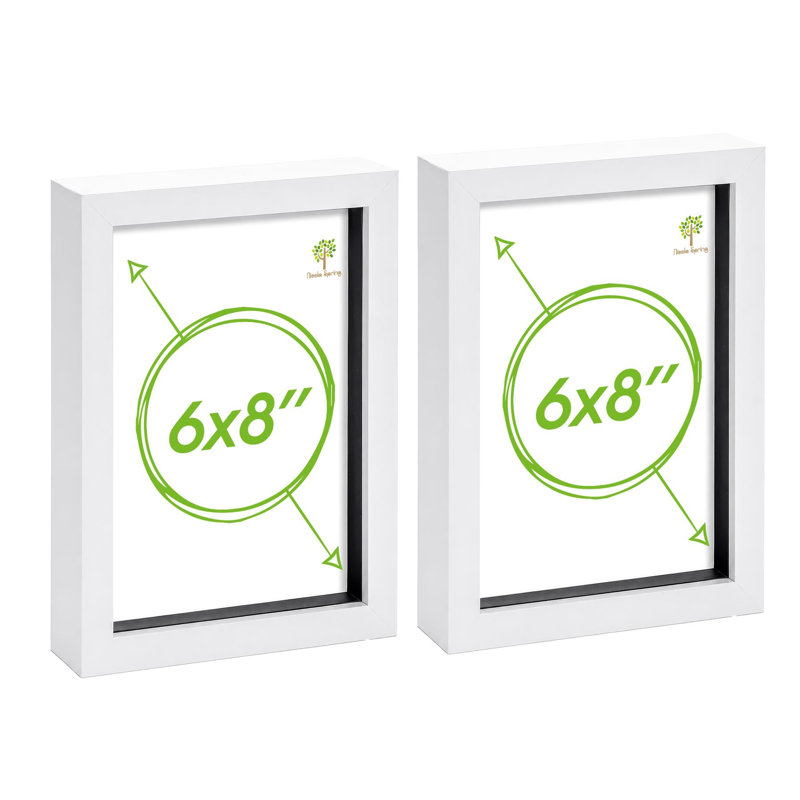 Nicola Spring - 3D Box Photo Frames, White, 23.5cm H x 17.1cm W x 3.5cm D