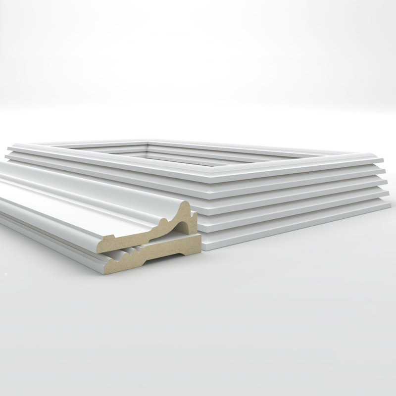 Adjustable White Polyurethane Traditional Wainscot Paneling Kit