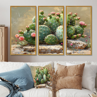 Shoshana - Ensemble de décoration murale cactus floral
