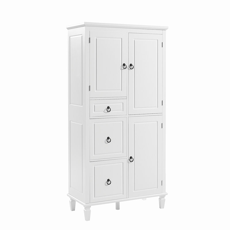 Multi-Functional Storage Cabinet with Adjustable Shelves and 3 Drawers