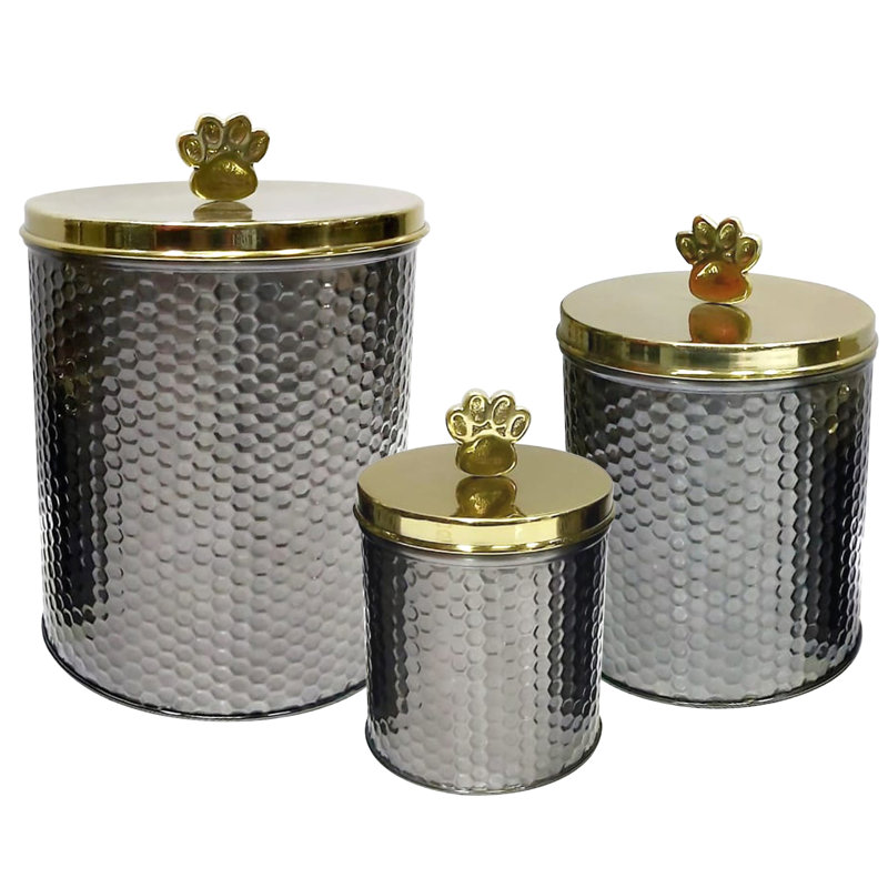 Ensemble 3 pièces de Vasques de rangement pour animaux géants en relief