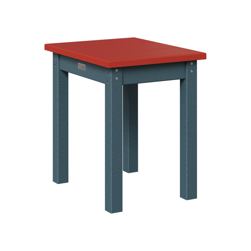 Berlin Gardens Economy End Table, Scarlet Red, Slate