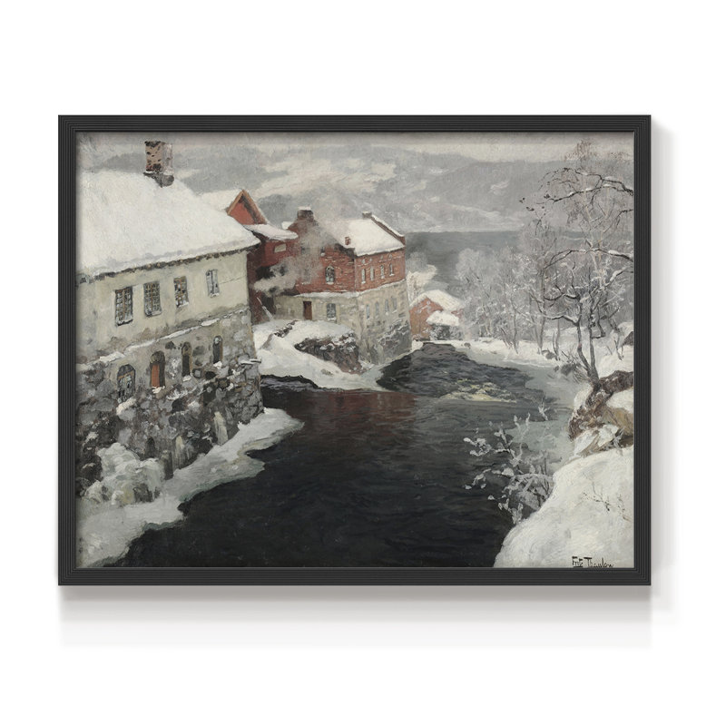 Paysages rétro-CCxxv-reproduction encadrée, H 22 po x l 28 po, Noir