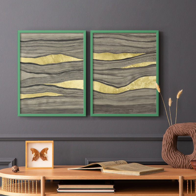 Impression sur toile isthme I-Premium - prête à être accrochée - aucun clou requis - aucun clou requis, Gris