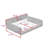 Queen Size Upholstered Daybed with Linen Fabric and Wood Frame-1467989549