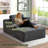 Boneless 49" Modern Soft Corduroy Chaise Lounge Upholstered Sleeper Sofa Bed, No Assembly Required Floor Boneless Sofa-776057873