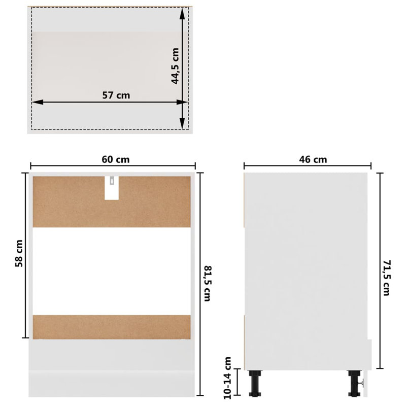 Oven Cabinet Riga, White