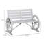 Banc à roulettes en bois Outsunny