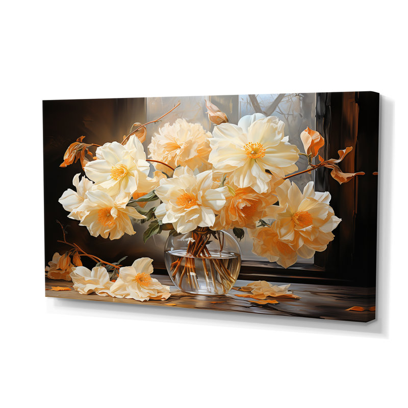 Impression sur toile «White Affodils Romantic Impression II»