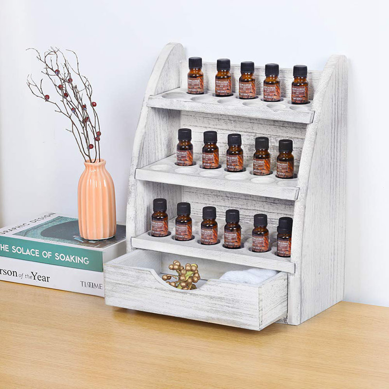 Organisateur de maquillage Lucilio, Blanc délavé