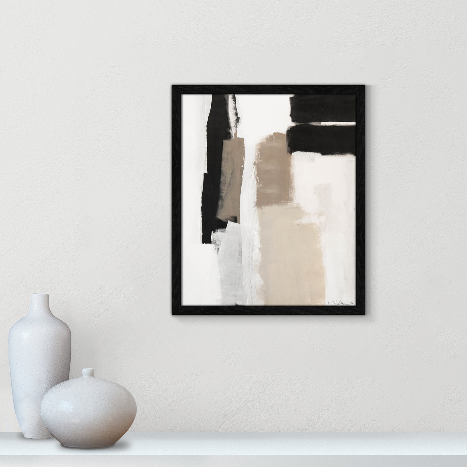Earth Scapes II Print, 19" H x 16" W x 1.25" D, Black Slim Unmatted Picture Framed