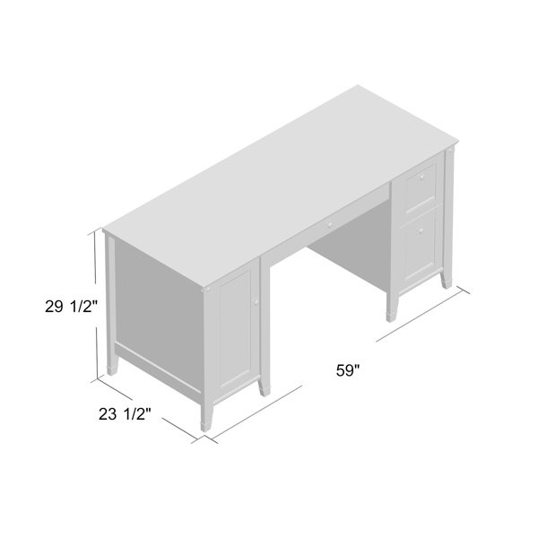 Alcott Hill® Jonassaint Computer Desk & Reviews | Wayfair