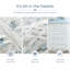 Ensemble de literie ruché bleu, ensemble d'édredon floral simple / simple en microfibre XL