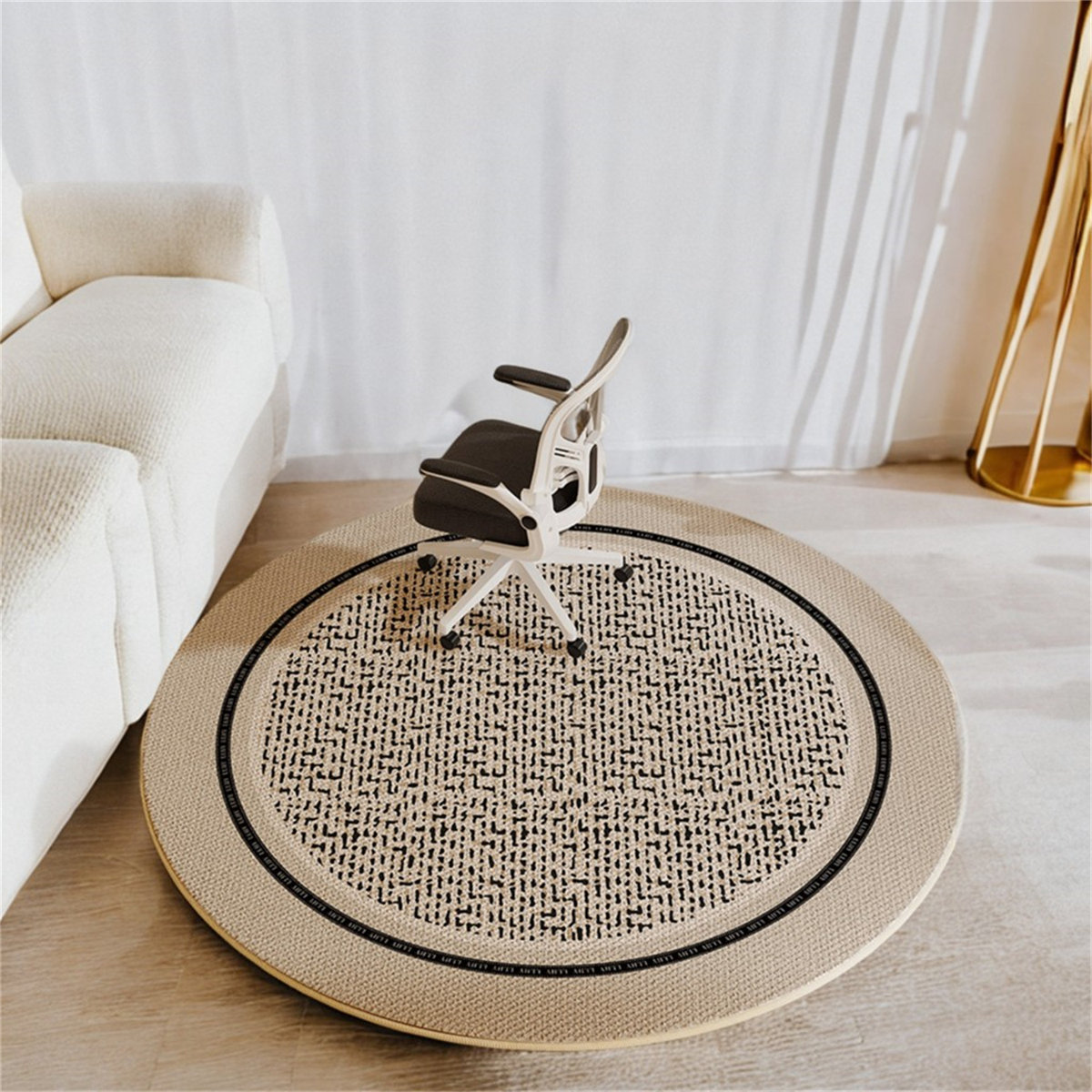 Small Rug For Chair Hokku Designs Bedroom Rocker Chair Non-Slip Pad, Chair Mat, Round Rug ...