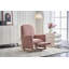 Chaise berçante en tissu avec repose-pieds Teddy-702460789