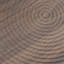 Ensemble de 2 petites tables d'appoint rondes à cercles concentriques en bois pour deux tables de chevet en métal à piédestal pour petits espaces (brun noyer et noir)