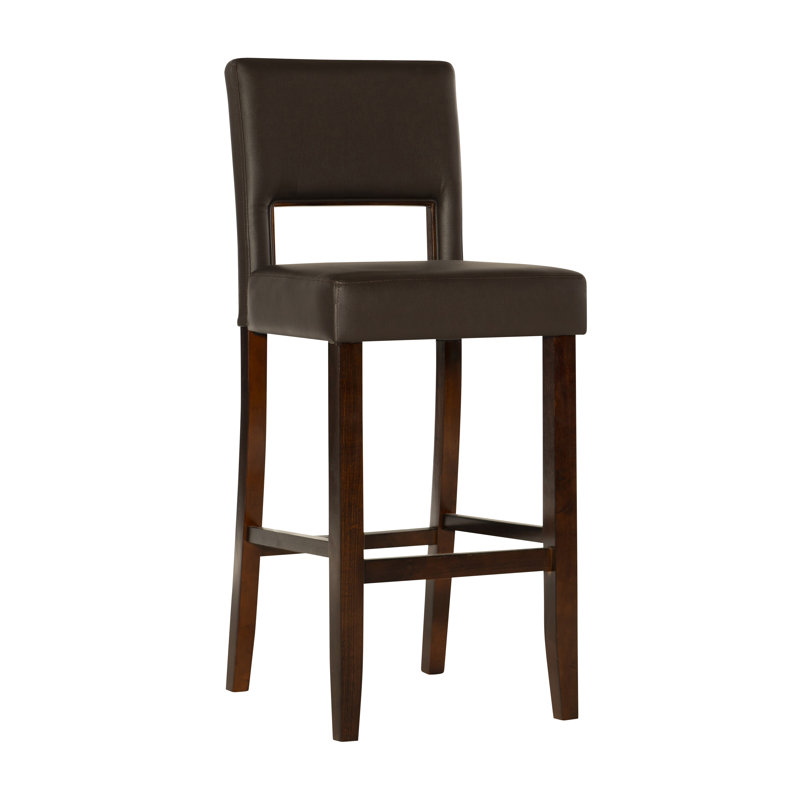 Veda Upholstered Counter and Bar Stool, Bar Stool (30" Seat Height), Espresso