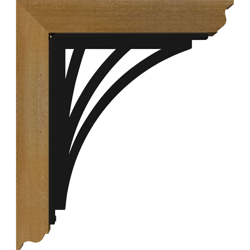 Nevio 4" Triple Brace Ironcrest Bracket, 14"H x 11 1/2"D, 3 1/2"W x 2"T Western Red Cedar (Smooth)