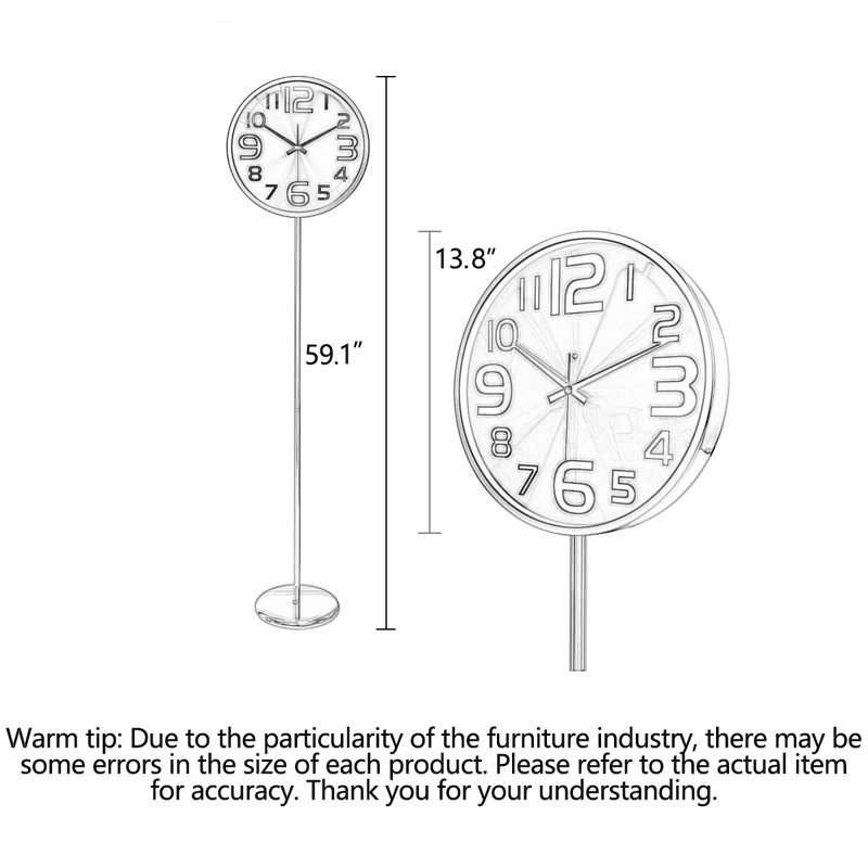Horloge de plancher Silent Creative
