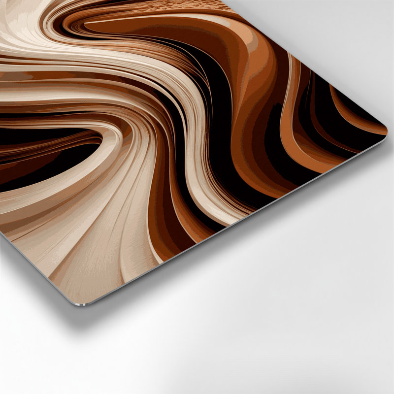 Gradient Abstract 34 Beige Metal Wall Art, 12" H x 18" W
