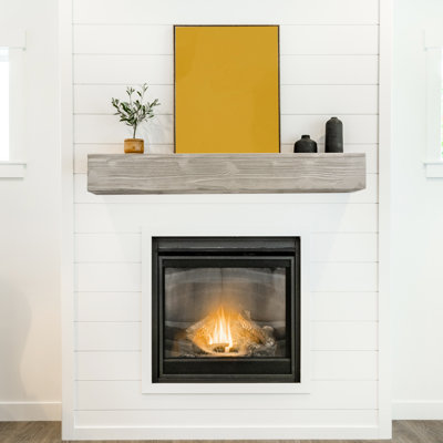 Étagère rustique grise en bois massif de 183 cm (72 pouces) - Décoration intérieure