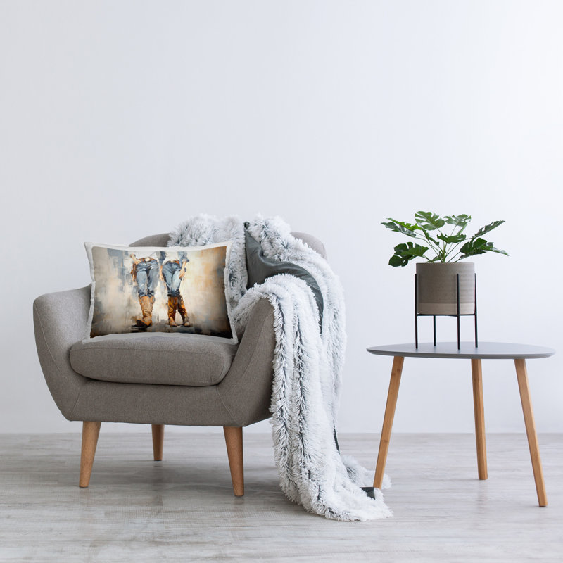 Design de coussin décoratif à imprimé Country Cowgirl Attitude par Ramona Murdock