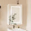 Armoire à pharmacie sans cadre à fixation en surface avec miroir et 2 tablettes et éclairage DEL Cormarion-344079838-344079649