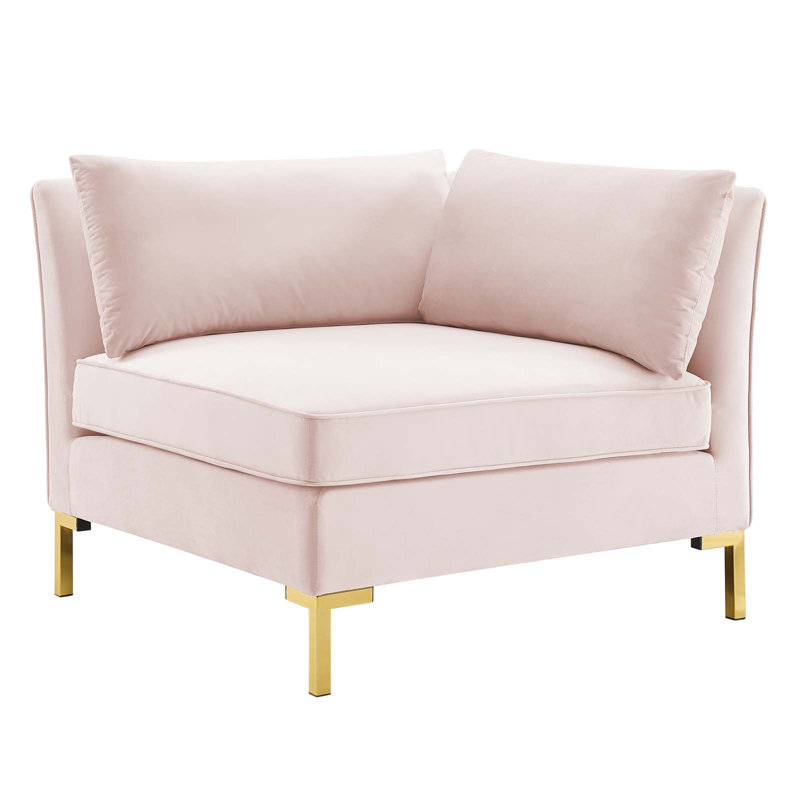 Ardent Performance Velvet Loveseat, Pink