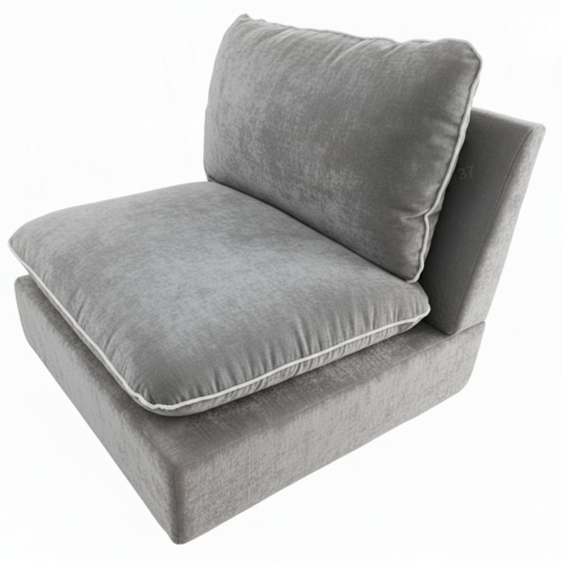 Composant pour canapé_1472_Chaise simple, Gris